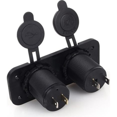 Chargeur double prise USB - 12V - Allume-cigare - 2 ports USB - Universel (1/4)