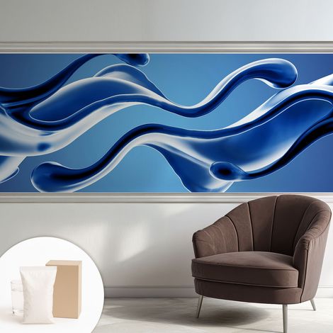 Carta Da Parati In Vlies Decorativa Per Pareti - Con Motivi Moderni - Con Colori Intensi - Per Ufficio Leggerezza astratta 250x104 cm (1/5)