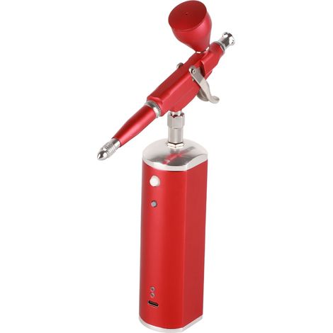 Kit aérographe automatique portatif, pistolet à peinture rouge à démarrage et arrêt automatiques pour la peinture et l'ameublement (1/5)