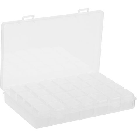 Boîte de rangement pour perles de diamant, 28 grilles, accessoires de peinture diamant, organisateur de perles DIY (1/5)