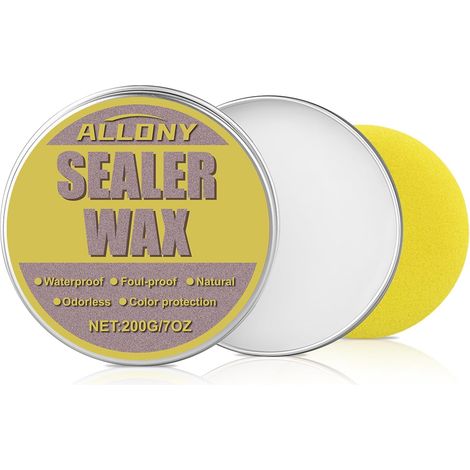Cire de Ciment, Concrete Wax, Imperméable et Résistante, Facile à Appliquer  Béton Ciré, pour Pierre Ciment Granit Planches Découper, Stone Countertop Wax, Soin Eclaircissant à la Cire pour Sols, 200g (1/5)