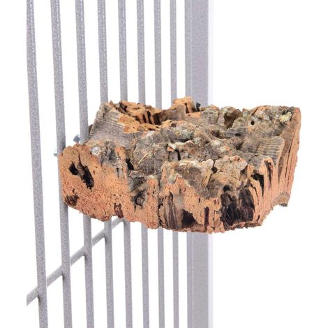 Percha de corteza de alcornoque natural - Talla S para loros pequeños y medianos