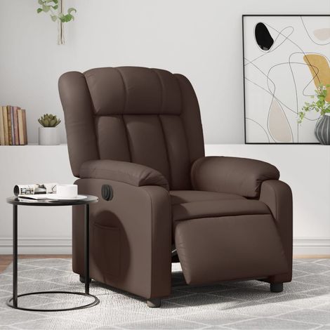 Fauteuil inclinable électrique-Chaise de relaxation-Fauteuil Relax Marron Similicuir 198847 (1/5)