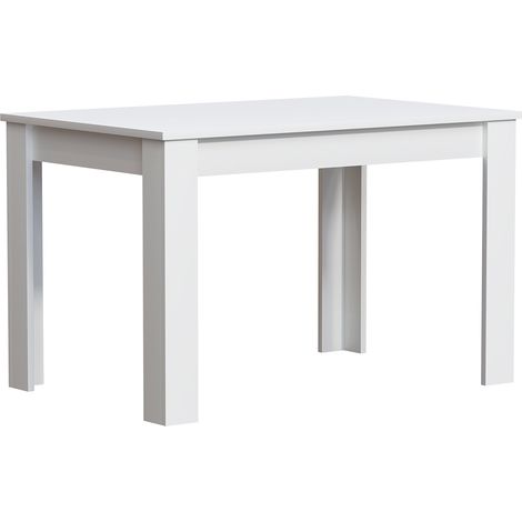 Medina 4 Seater Dining Table MDF Wood, 117 x 76.5 cm, White (1/5)