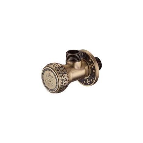 Robinet d'angle, accessoires de salle de bain, vanne d'arrêt en laiton antique, robinet d'angle, robinet d'angle 1/2", r - Crezuo (1/4)
