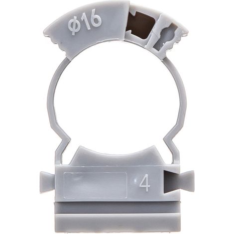 Clips fissatubo a collare per Tubo 16mm grigio 10pz Aigostar (1/5)