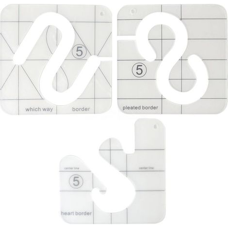 Set aus 3 robusten, transparenten Acryl-Quiltschablonen, vielseitig einsetzbar für freie Bewegung und kreatives Nähen (1/5)