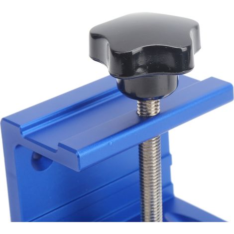 Pince à trous angulaires pour le travail du bois, poinçon à trois trous, outils de travail du bois pour le traitement de planches d'une épaisseur de 10 mm à 35 mm, bleue. (1/5)
