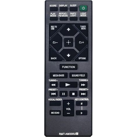 RMT-AM330U Télécommande Rechange pour Sony Audio System HCD-SHAKEX30 MHC-V21D MHC-V71 MHC-V71D MHC-V50D MHC-V13 MHC-V50 MHC-V77DW MHC-V21 MHC-V77W MHC-V02 (1/3)
