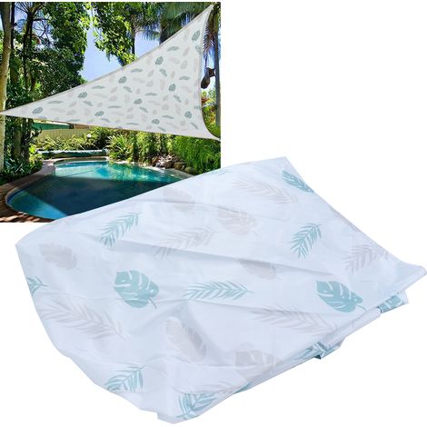 Voile d'ombrage triangulaire équilatérale, portable et imperméable, pour jardin extérieur, impression été, 5 x 5 x 5 m (1/5)
