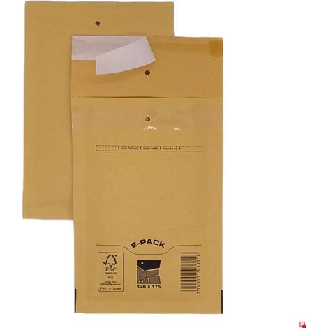 Enveloppes à bulles brunes A11 x50