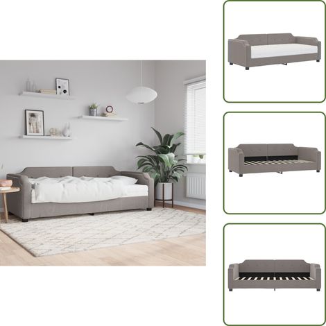 Sofá cama gris - vidaXL Sofá cama con colchón tela gris taupe 90x200 cm - Sofá cama con espuma