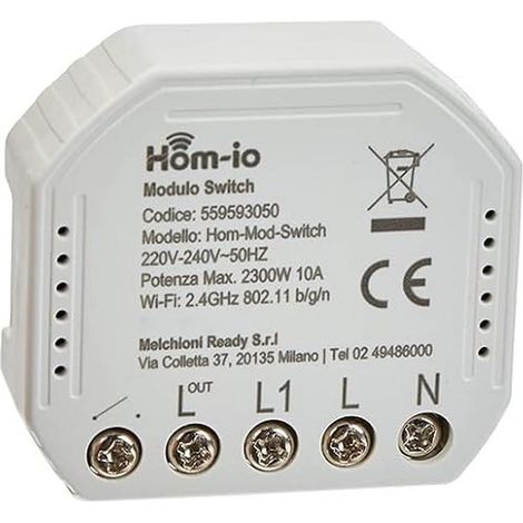 Module Switch Encastrable 10A, 1 Canal WiFi, Commandable via Application ou Interrupteur, Contrôle à Distance de l'Éclairage et des Appareils Électriques, Compatible et (1/5)