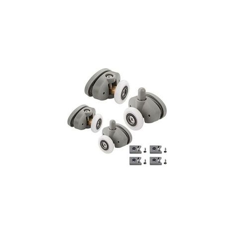 Roulettes Pour Porte De Douche Coulissante 23mm, Lot De 4 Galets En Acier Inoxydable, Pour Verre Épaisseur 9-12mm, Pièces De Rechange Silencieuses (1/4)