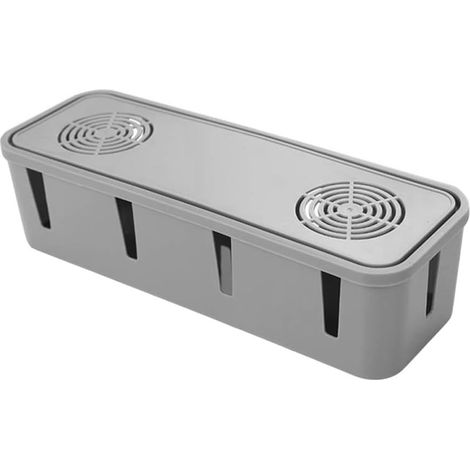 Caja organizadora de plástico para enchufes eléctricos, práctico organizador de cables para la oficina y el estudio, fácil gestión de cables y cargadores. (1/5)