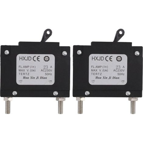 Jeffergarden Disjoncteur de Générateur de 2 Pièces, Disjoncteur Professionnel de Générateurs D'essence de Sécurité avec le Commutateur pour des Générateurs D'essence 23A 230V (1/5)