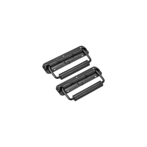 Maniglie pieghevoli in acciaio inox per scatole, set da 2, 100 mm, maniglie a molla per scatole, cassette degli attrezzi e casse da trasporto - Crezuo (1/4)