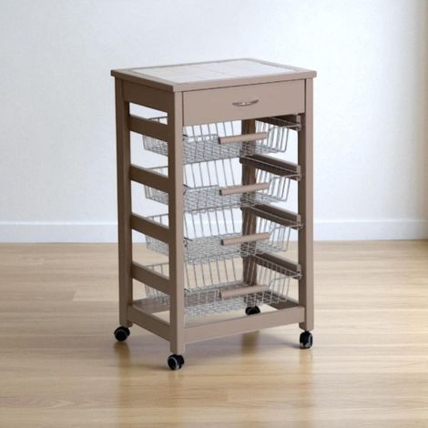 Carrello VESUVIO portafrutta senza base LACCATO TORTORA (1/3)