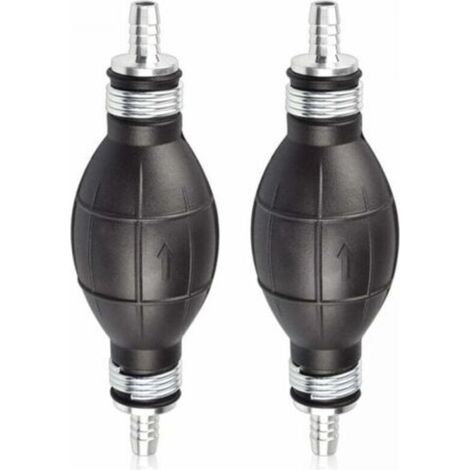 2PCS Pompe à Main Essence en Caoutchouc 8mm - Poire d'Amorçage Carburant pour Voitures, Motos et Bateaux (Noir) - Pompe Manuelle de Transfert (1/4)