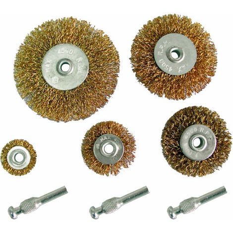Accessori per smerigliatrice Mega set spazzole acciaio 5 pezzi