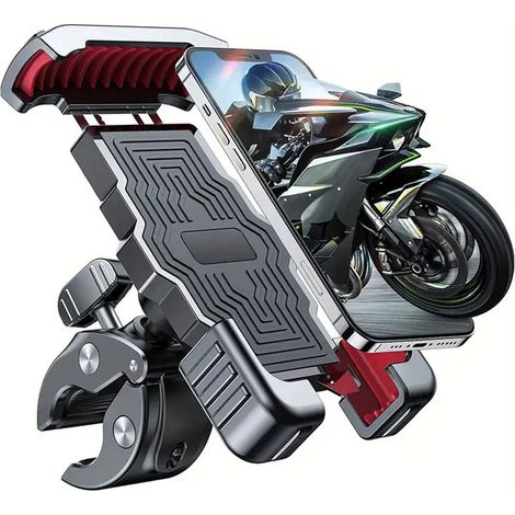 Universal Phone Holder for Bicycle or Motorcycle Handlebars – 360° Rotation and Easy Adjustment (1/4)