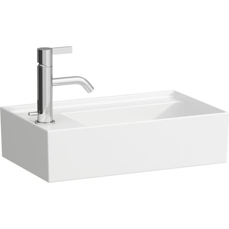 LAUFEN Kartell lavabo con enjuague manual, repisa izquierda,