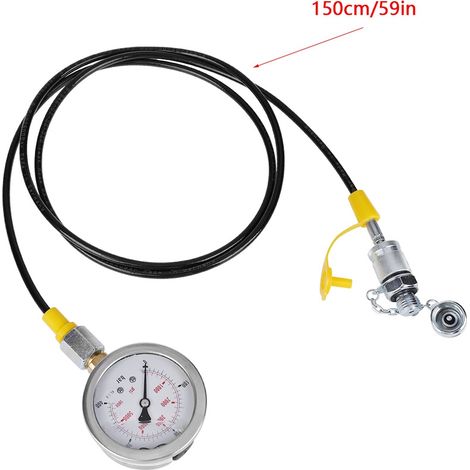 Kit de Test de Pression Hydraulique pour Excavatrice avec Flexible, Raccord et Manomètre (1/5)
