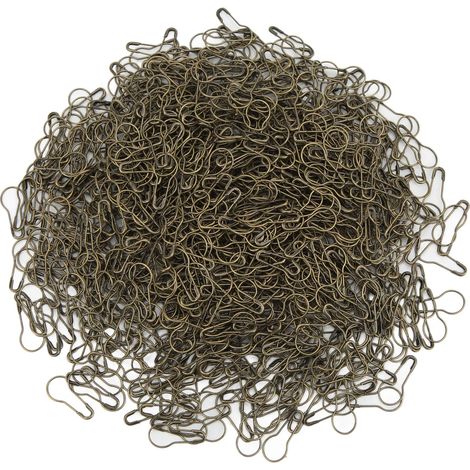 Lot de 1000 épingles de sûreté multifonctions, durables, antirouille en alliage, couleur bronze antique, petit format (1/5)