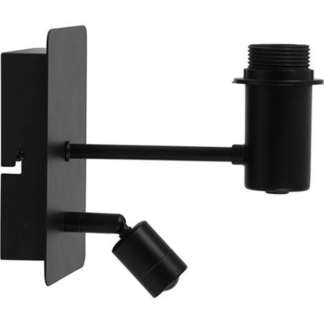 Light & Living - lampada da parete - Montana - nero - metallo -