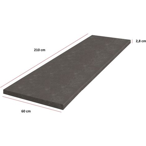 Küchen Arbeitsplatte Metallic Brown 210 cm 28 mm Bianca Grey Rose Küchenzeile (1/5)