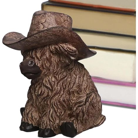 Décoration de Vache Highland  Sculpture de Vache de Table  Figurine d'animal Mignon à Collectionner pour décoration de Maison, Bureau, Chambre, Salon, bibliothèque (1/5)