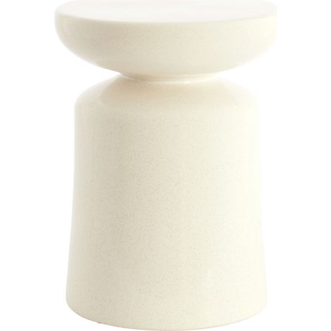 Tavolino KOTOR in ceramica crème – Ø33,5x45 cm (1/3)