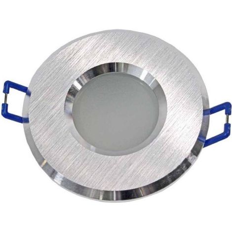TrAdE Shop Traesio - Porta Faretto Incasso Per Doccia Impermeabile Ip44 Supporto Faretti Gu10 Luci P4 - Grigio