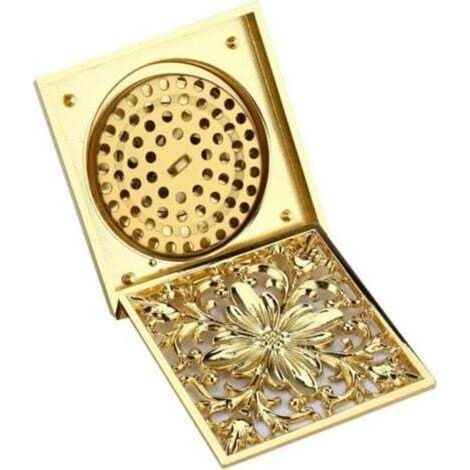 Grille de douche, Siphon de Sol rétro carré avec Couvercle Amovible Filtre à eaux usées pour Le Drainage des Toilettes afin d'éviter Le colmatage (1/4)