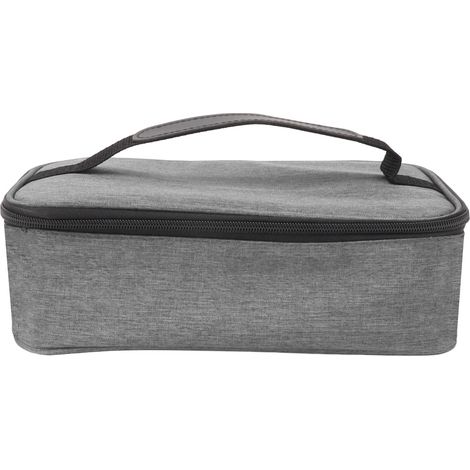 Sac déjeuner 3,2L grande capacité étanche Oxford tissu isolant poignée portable gris pour bureau école pique-nique (1/5)