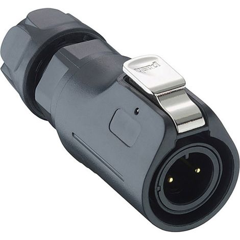 Lutronic 0250 02 Rundsteckverbinder Stecker, gerade Gesamtpolzahl: 2   1 St.