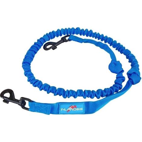 1 laisse extensible, 1,3 à 2 m, 4 mousquetons, mains libres, pour chiens 15 kg, randonnée et canicross