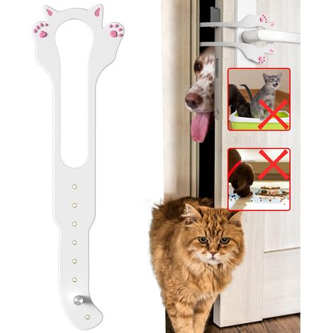 Bloque-porte flexible pour chat (8 tailles réglables) Maintient la porte ouverte de 3,8 à 20 cm (1,5 à 8 pouces) : laisse passer les chats tout en empêchant les chiens d'accéder à la litière et à la (1/5)