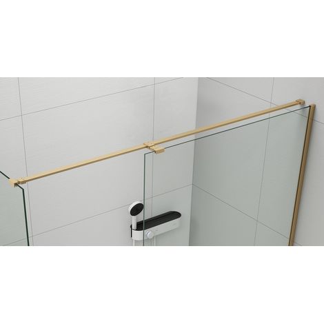 Barre de support mural pour paroi de douche universelle TRINITY/VARIO 2000 mm, or mat (1/2)