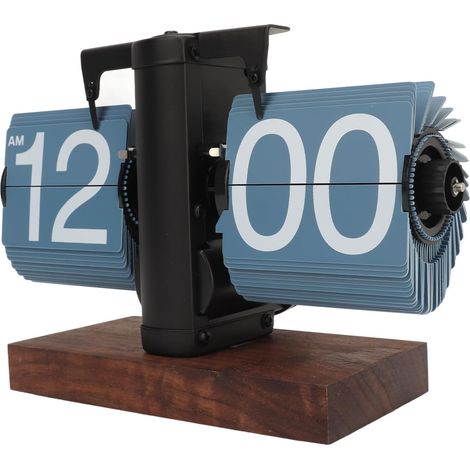 gernie Horloge à Bascule, Horloge Rétro Vintage, Horloge Numérique Rabattable, Fonctionne à Piles, Horloge Mécanique à Rotation Automatique, Horloge de Bureau, étagère, Horloge pour (1/5)