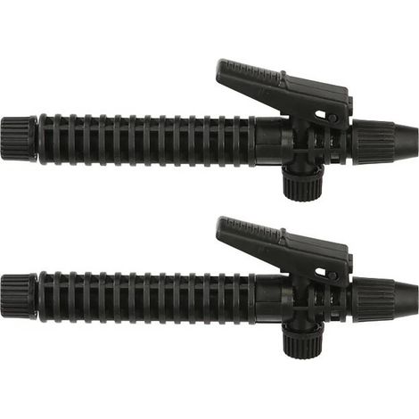 Lot de 2 poignées de pulvérisateur à gâchette de 175 mm, accessoires pour pulvérisateurs agricoles, poignée de pistolet de pulvérisation compatible avec lance d'irrigation de jardin (noir) (1/4)