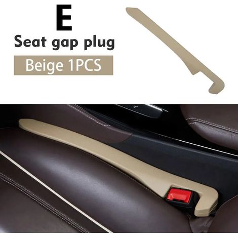 (Beige 1 pièce) Combleur d'espace entre les sièges auto, organisateur de poche latérale de console, coussinet pour l'intérieur de la voiture, bouchon de couture universel (1/5)