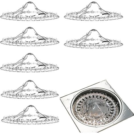 Filtre Cheveux Douche Attrappe à Grille Jetable - 50 Pièces, Attrape Douch Ramasse Filet Vidange Couvre Douche (1/5)