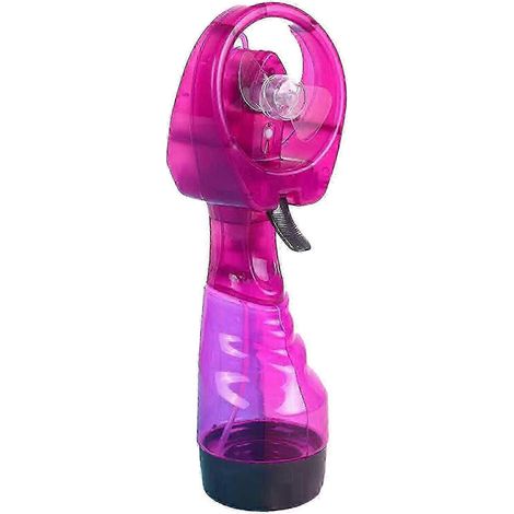 Ventilateur brumisateur portable de bureau, à piles, brume rafraîchissante, amusant pour les enfants, 100 % neuf – violet (1/5)