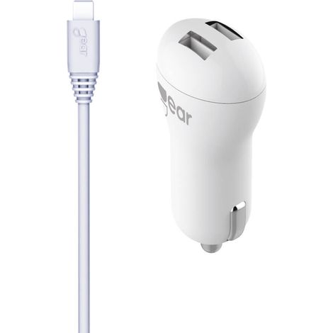 Chargeur 12-24 V, 2 ports USB 2,4 A, câble micro-USB rond blanc de 1 m - AquaForge (1/5)