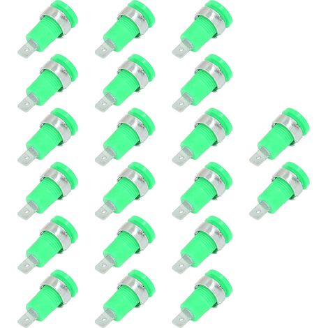 20 Stück Bananenstecker 4 mm, starke Verbindungen, korrosionsbeständig, gute Leistung, elektrisches Prüfzubehör, grün (1/5)