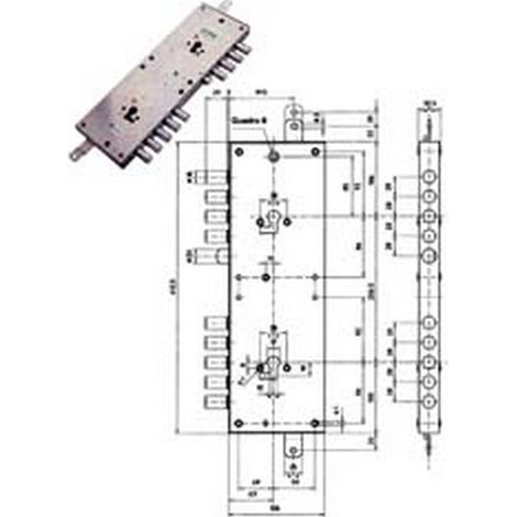 1PZ SERRATURA TRIPLICE APPLICARE MULTIFUNZIONE SCROCCO CILINDRO EUR. BLINDATE 85574 - MM.63 SX (85574S)