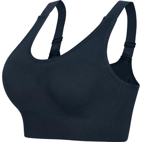 Women's Sports Bra with Wide and Adjustable Straps Medium to High Support Strong Stability for Fitness Running Yoga S-XL (1/5)