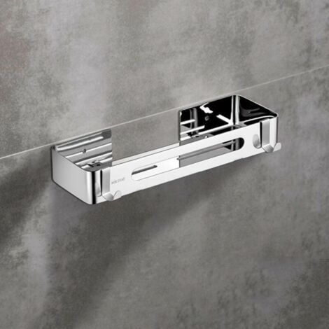 Le support carré en acier inoxydable convient à une variété de scénarios, cuisine, salle de bain, support de stockage de toilette support de salle de bain poinçonnage gratuit (1/5)