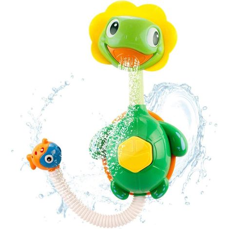 Jouets de bain pour enfants, garçons et filles, arroseurs de bain en forme de tortue adorable, jouets de bain à jet d'eau pour enfants (1/5)